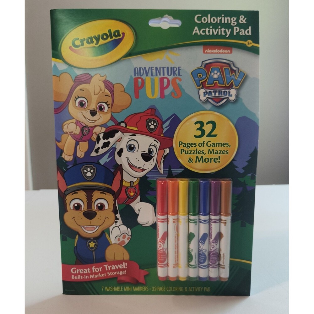 Crayola Paw Patrol Adventure Pups Coloring And Activity Pad